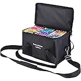 Dabo&Shobo 120 Color Alcohol Marker Pens, Bright Permanent Markers for Coloring, Markers For Adults Coloring Book, Wide Chisel and Fine Tip, Dual Tip Design, Equipped with Black Suitcase