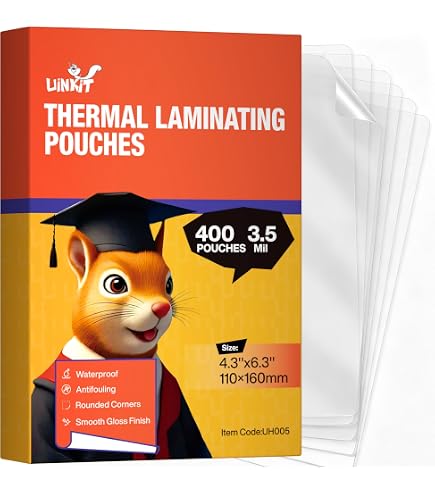 Amazon.com: Universal Clear Laminating Pouches, 5 mil, 4-3/8