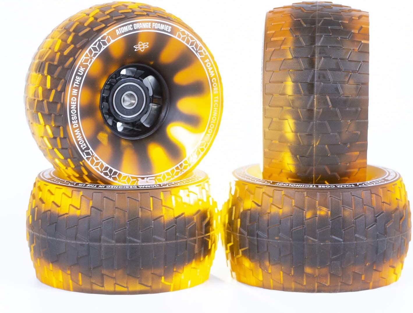 Slick Revolution Electric Skateboard Wheels Foamies 120mm | Patent Pending Foam Core | 78A Translucent Urethane | Revolutionise Your Ride …