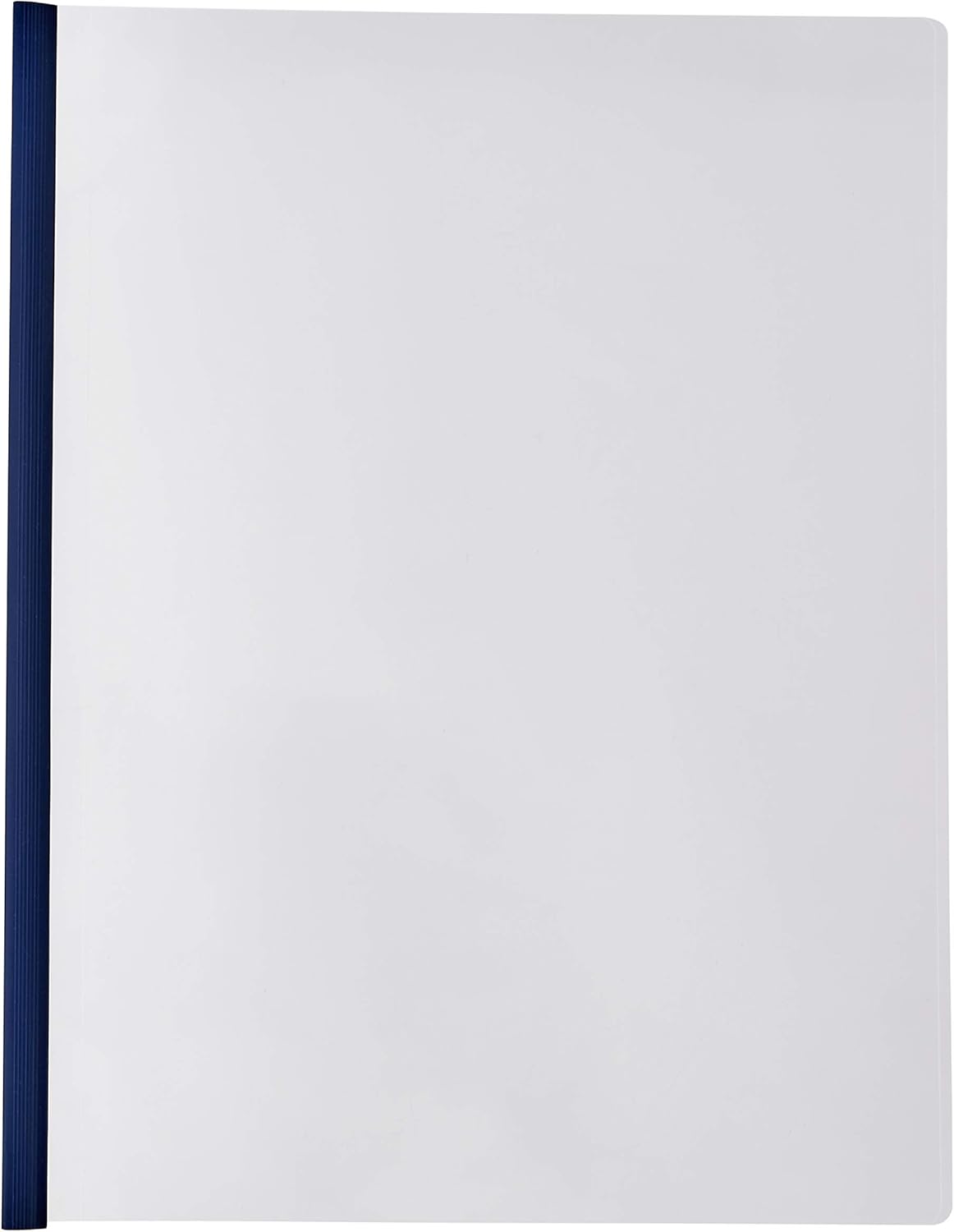 Basics Letter Size Translucent Front Poly Report Cover with Sliding Bar - 50-Pack, Assorted Colors : Office Products