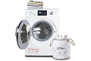 SMETA Compact Front Load Washer Washing Machine 2.8 cu. ft. Small Front Foading Space Saving Washer 24" with 36-Minute Quick Clothes Washing Machines RV Dorm Camper (2.8 cuft)