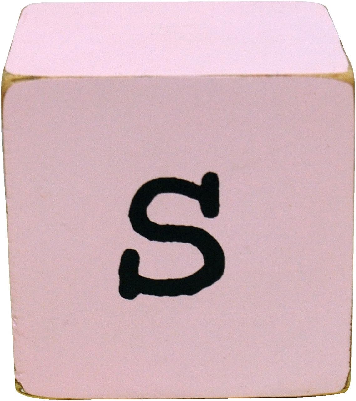 New Arrivals Letter Block S, Pink/Black