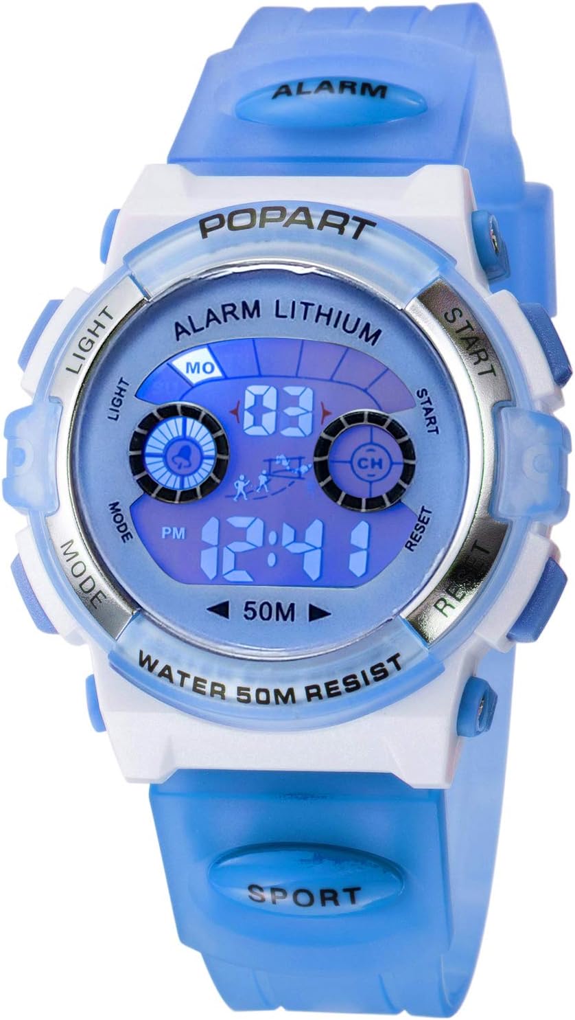 Kid Watch LED Sport 30M Waterproof Multi Function Digital Wristwatch for Boy Girl Children Gift