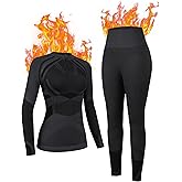 ATTRACO Womens Thermal Underwear Sets Half Zip Womens Long Johns Underwear Thermal Wear for Women Thermal Set Winter