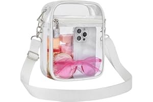 USPECLARE Clear Purse Stadium Transparent Messenger Bag Stadium Approved for Men and Women Clear CrossBody Bag