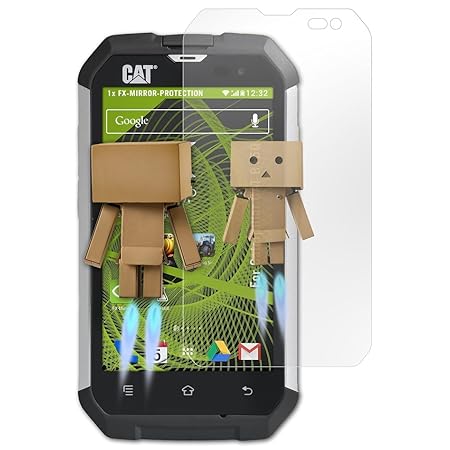 atFolix Displayfolie für Caterpillar CAT B15Q Spiegelfolie, Spiegeleffekt FX Schutzfolie