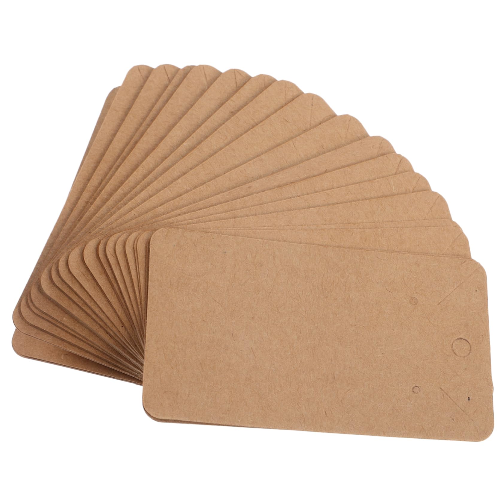 FOMIYES 100pcs Earring Cards Kraft Paper Earring Display Cards Earring Holder Cards Tags for Necklace Bracelet Earrings Hanging Cards Brown