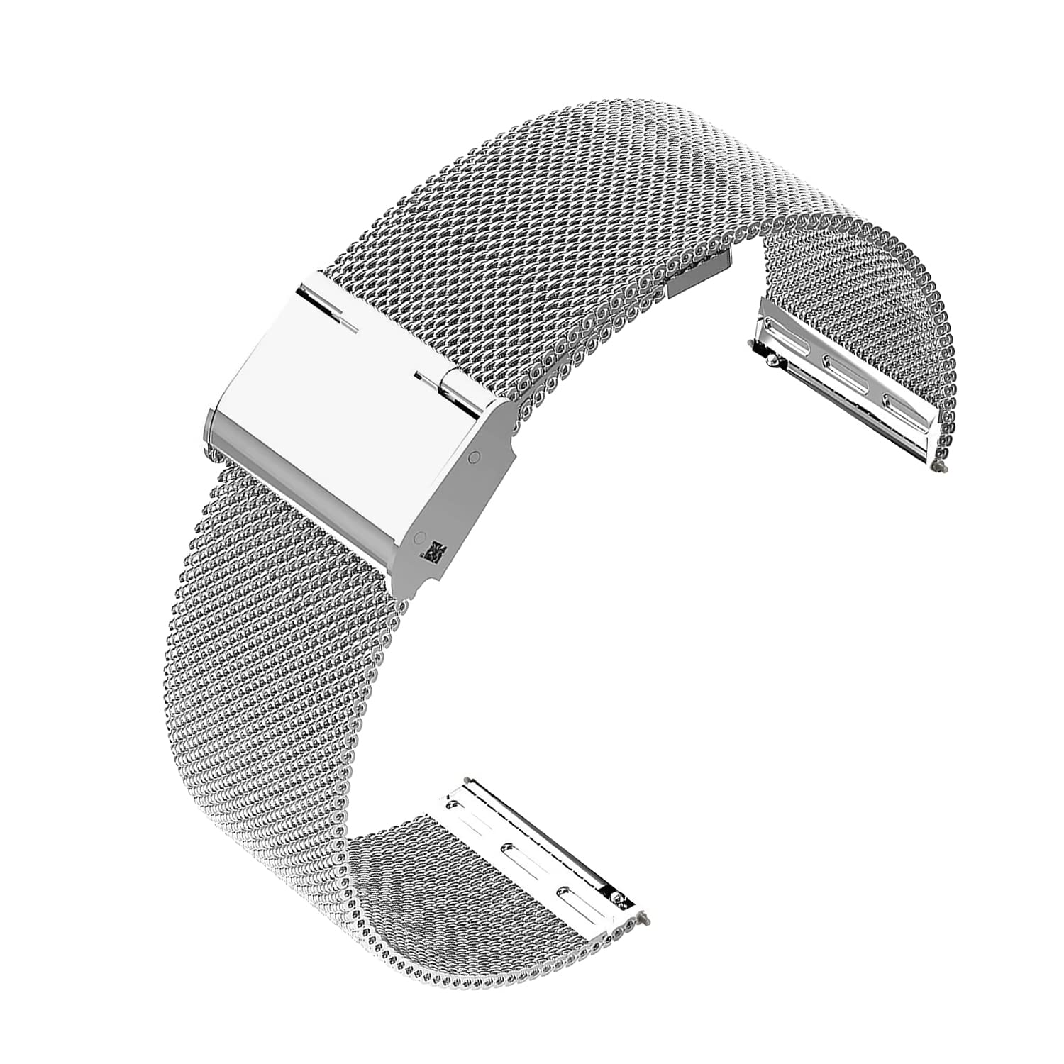 Quick Release Watch Strap,Mesh Woven Metal Watch Band Clasp for Men and Women,Universal Watchband for Smart Watches Fossil Watch strap and Seiko Watches (18mm, Silver)