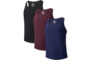 DAVID ARCHY Men's Tank Top Bamboo Rayon Undershirts Tank Shirt Moisture-Wicking A-Shirt for Men, 3 or 5 Pack