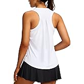 Women's Workout Tops Racerback Athletic Tank Tops Sleeveless Loose Fit Yoga Running Gym Shirts for Women