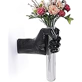 Hand Wall Vase,Black Hand Sculpture for Kinetic Art,Unique Wall Spooky Mounted Planter Decor, Hanging Vase for Unique Decorat