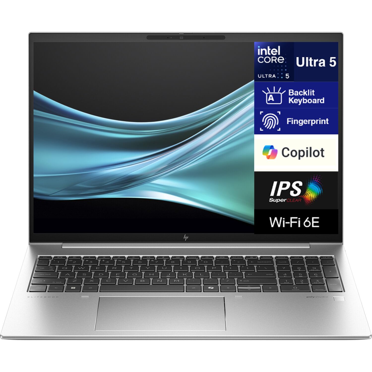 HP EliteBook 860 G11 Business Laptop 16.0" IPS WUXGA Display (Intel Ultra 5-135U, 16GB DDR5, 512GB SSD, Intel Graphics, Backlit KB, Fingerprint, 2 Thunderbolt 4, WiFi 6E, Webcam, Win 11 Pro)
