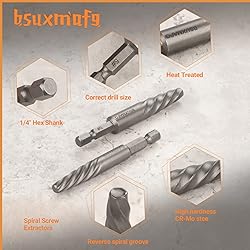 BSUXMAFG Screw Extractor Set, 11 Pieces Metric