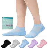 Revosoxs Diabetic Bamboo Socks for Men and Women,5 Pairs Non-Binding Low Cut Diabetic Socks,Loose Socks Size 7-9 9-11