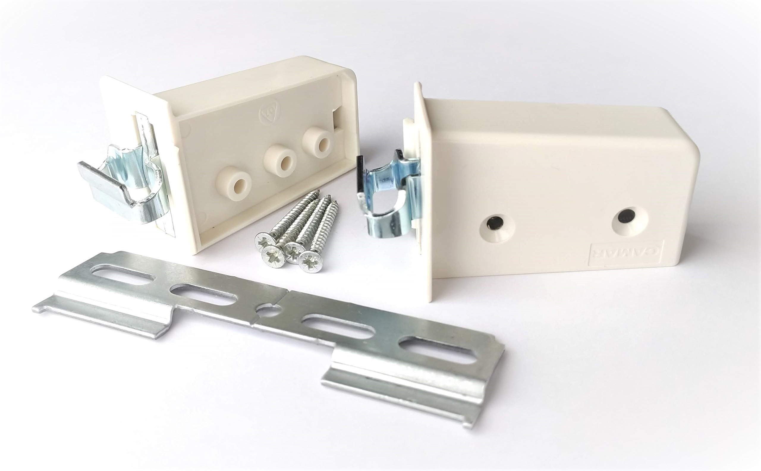 CAMAR Wall Bracket Kit (Pair DX and LH Side). Hanging Furniture Hooks (CAMAR 800, White)