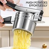 Sopito Potato Ricer 15oz Stainless Steel with 3 Discs Masher Heavy Duty view 2