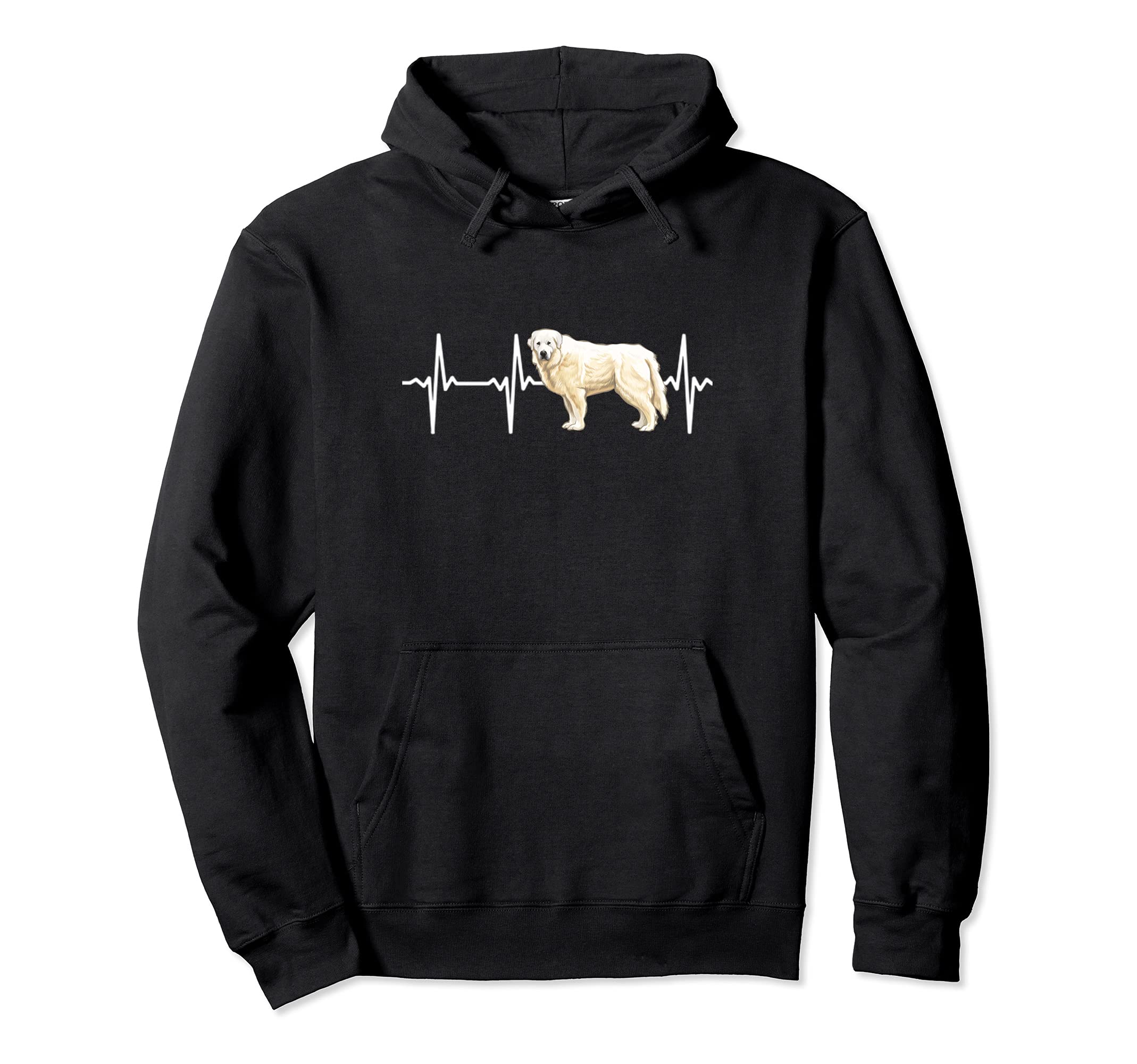 Great Pyrenee Heartbeat Love My Dog Pullover Hoodie