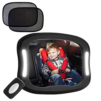 car baby mirror with light