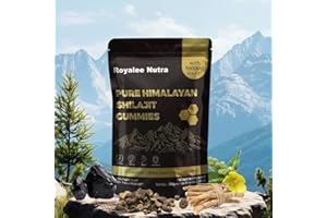 ROYALEE Nutra Pure Himalayan Shilajit Gummies with Ashwagandha & Gokshura | 85+ Trace Minerals, Fulvic Acid | Lab Tested, 100% Natural & Organic | Non-GMO Supplement for Men & Women