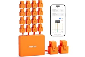 Meross Smart Home Energy Monitor with 18 Circuit Monitoring, Home Assistant Support, Real-Time Energy Usage Tracking, Solar S