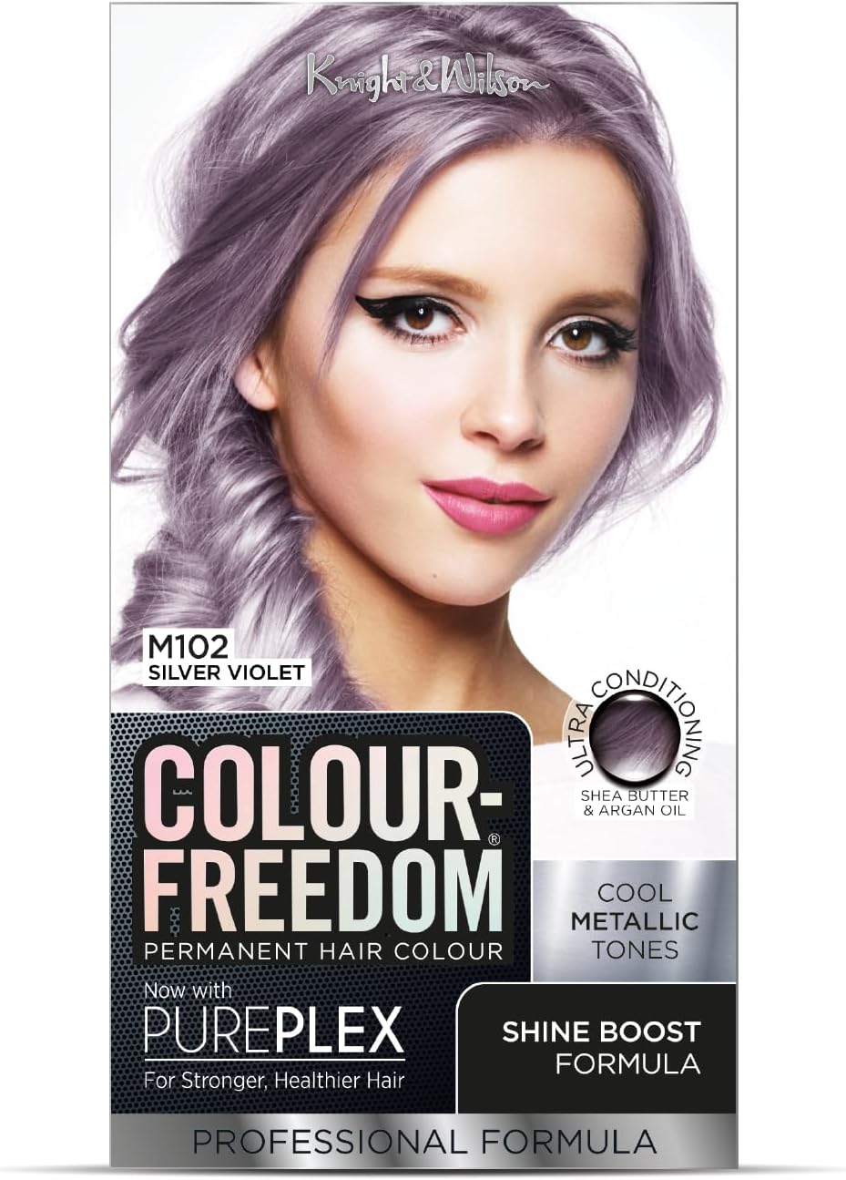 Knight & Wilson Colour Freedom Metallic Silver Violet Permanent Colour 100%