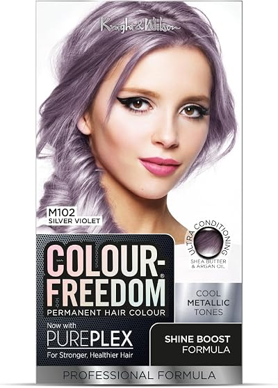 Knight & Wilson Colour Freedom Metallic Silver Violet Permanent Colour 100%