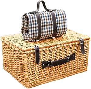 Cesto de mimbre para canasta de picnic para 4 personas ...