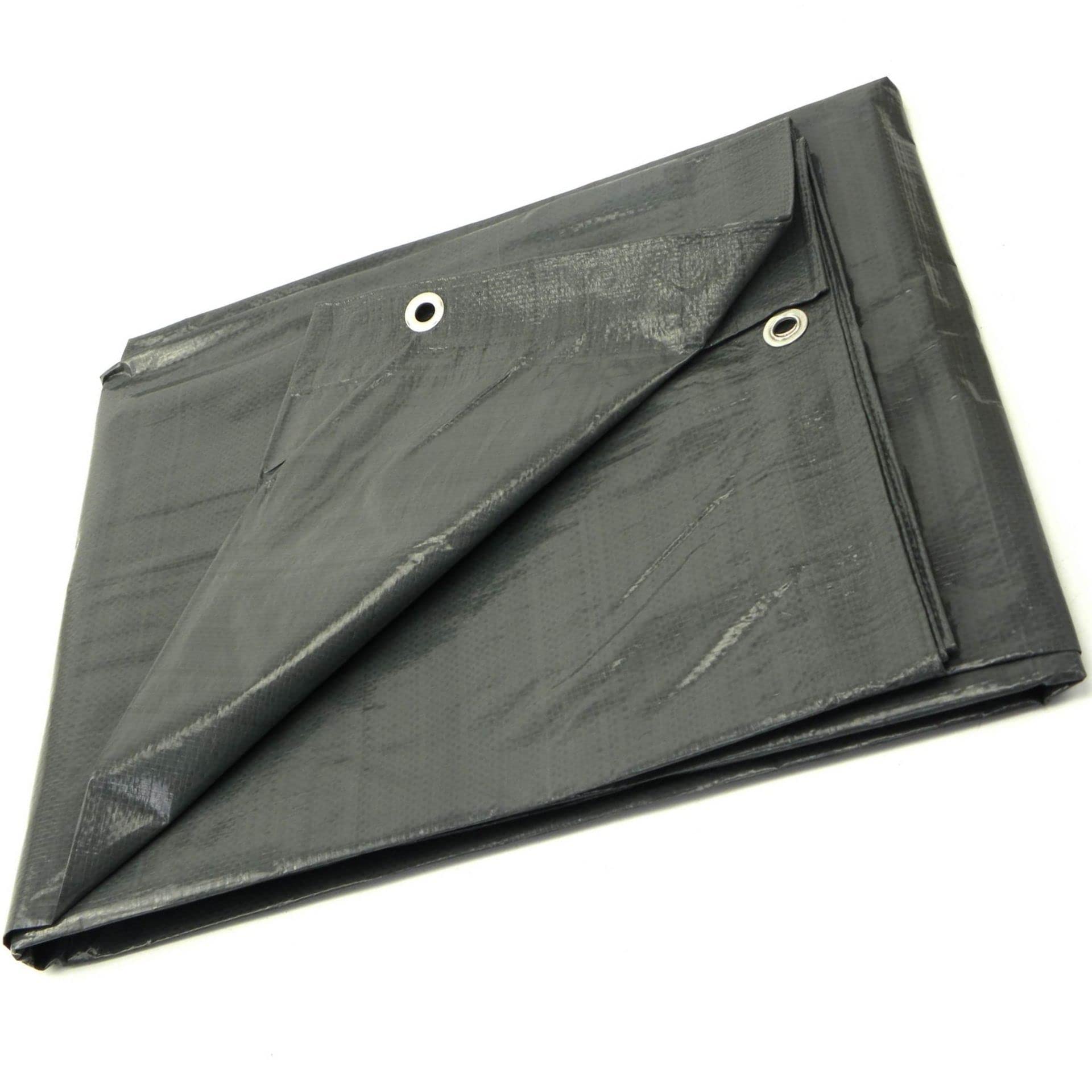 GARDENIX Tarpaulin Waterproof Heavy Duty Tarp Sheet Cover, Grey 120gsm (3m x 4m), Garden Tarpaulin Sheet for Camping, Terrace - Waterproof, Weatherproof, UV Protection, Reinforced Eyelets