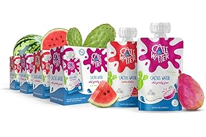 CALI WATER Caliwater - Kids Organic Cactus Water Pouches - Variety Pack - Prickly Pear - Watermelon - Coconut Water & Juice Boxes Alternative - Plant Based Hydration Drinks - Flavored Water - Vegan, Electrolytes - 24 Count
