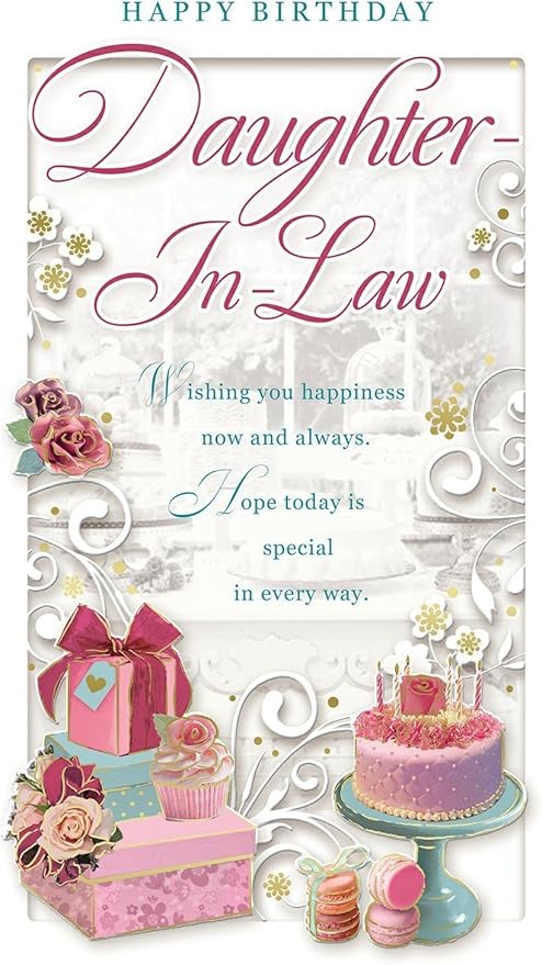 Nuora Biglietto Di Auguri Compleanno Cupcake Rose E Regalo 22 9 X 12 1 Cm Amazon It Casa E Cucina