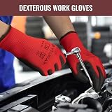 Velway 12 Pairs Safety Work Gloves PU Coated L 9 Garden Mechanic view 3