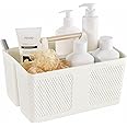 Xuhdukc Portable bathroom caddy with handle for kitchens, bathrooms, trips, picnics, craft rooms,college dorms. shower caddy dorm are a necessity for college life.（L9.36in × W7.73in × H7.24in）.