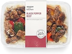 Amazon Kitchen, Black Pepper Beef, Single Serve Meal, 12 oz