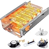 279838 Dryer Heating Element Compatible with Whirlpool Amana Kenmore 70 80 | W10724237 replaces AP3094254 3403585 W10724237 2406026 WP3977767 WP3387134 thermostat WP3392519 Fuse 3977393 Cut-Off Switch