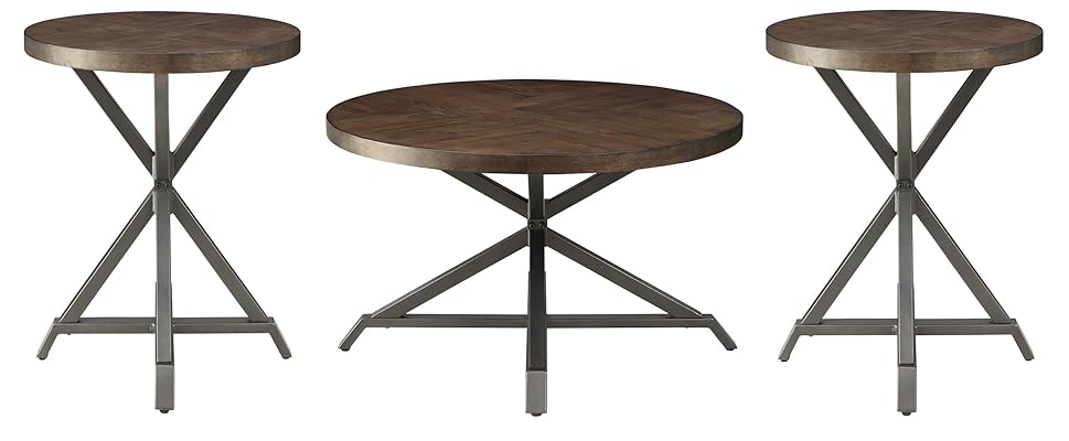 Homelegance Fideo Three Piece Set Occassional Tables, Pine