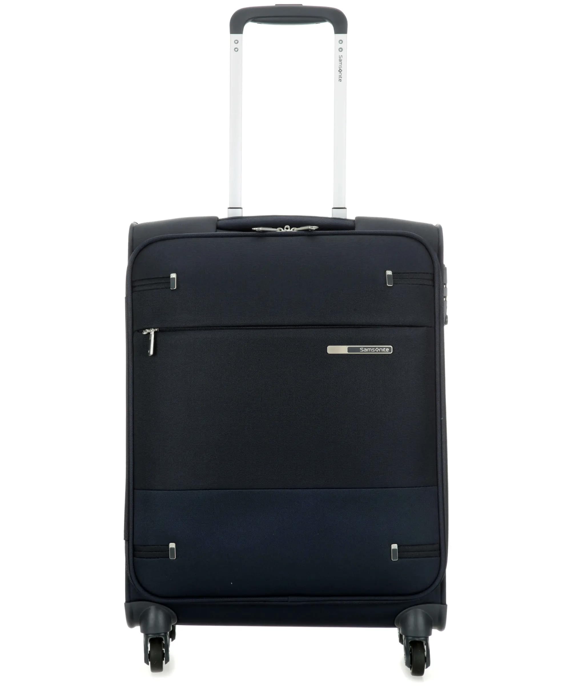 Samsonite Base Boost - Hand Luggage Suitcase 55 x 40 x 20 cm, Soft Luggage Cabin Trolley Suitable for Most Airlines, Including Ryanair & easyJet, TSA Lock, Lightweight, 39 L, Navy Blue