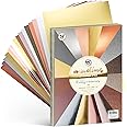A4 Metallic Thick Cardstock, 32 Sheets 250 gsm Card stock Paper for Card making Scrapbook,School Projects, Shiny Metallic Cardstock Assortment Glitter, Mirror, Foil, Pearlescent