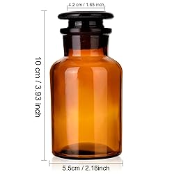 Kestun Lab Glass Reagent Bottle,Wide Mouth Glass