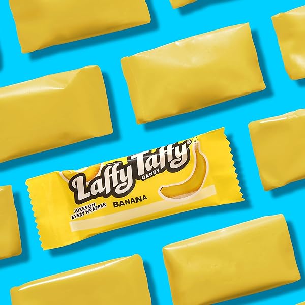 LAFFY TAFFY MINI BAR BAG, BANANA, CHEWY TAFFY CANDY, 3.5 OZ