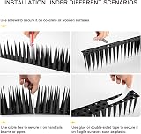 OFFO Bird Spikes 10cm High Anti Pigeon Deterrent 1.2m Fence Spikes Black view 5