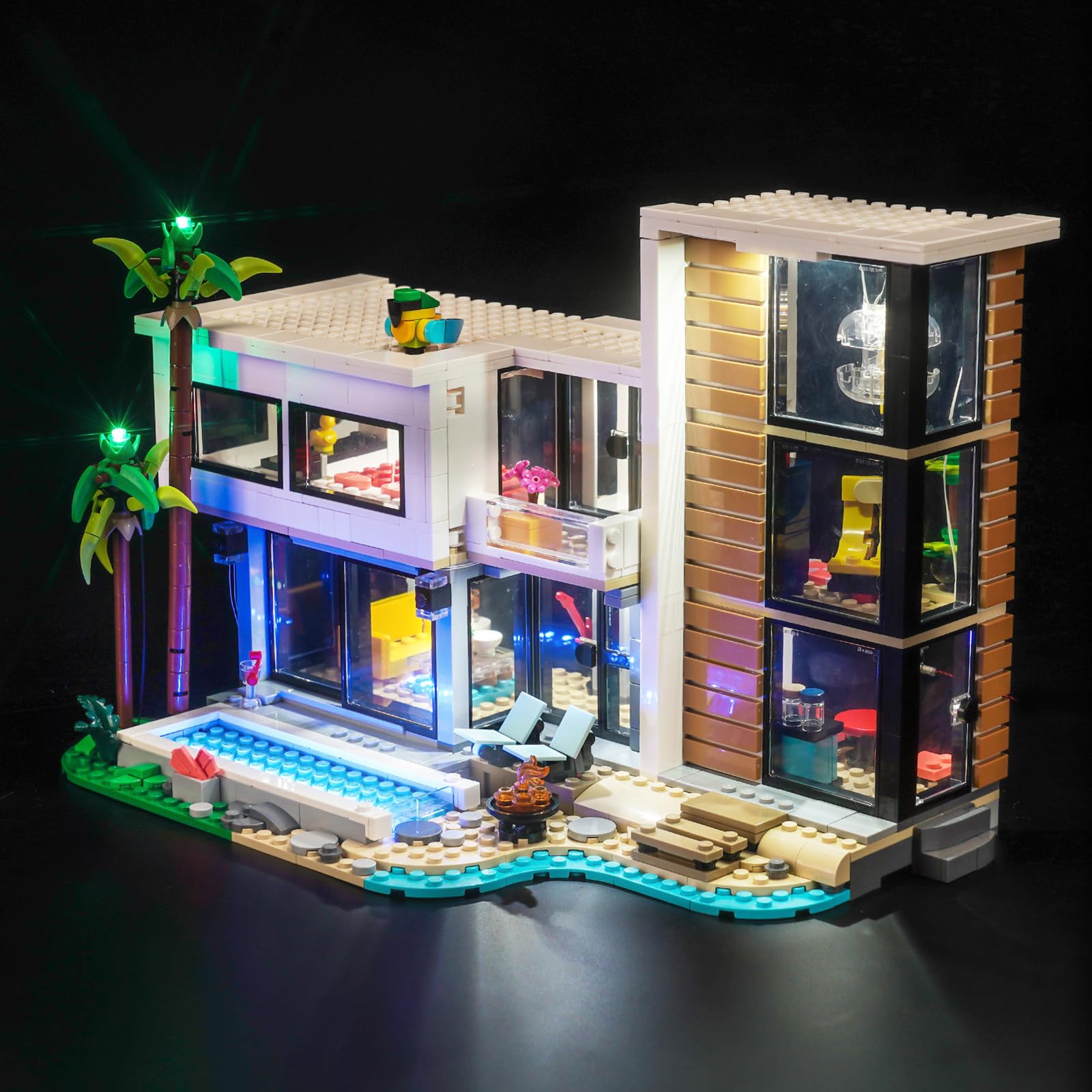 Light Kit for Lego 3-in-1 Modern House, Lighting Set for Lego 31153 Modern House Set - Not Include Models, Just Light Kit — image 1