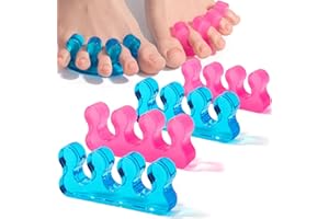 DR JK Dr. JK- Toe Separators for Pedicure, 2 Pairs, Blue & Pink, Toe Separators for Women Pedicure, Christmas Gifts