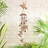 Hummingbird Wind Chimes for Outside, Metal Windchimes Outdoors Hummingbird Gifts for Women Memorial Sympathy Wind Chimes for Patio Garden Yard