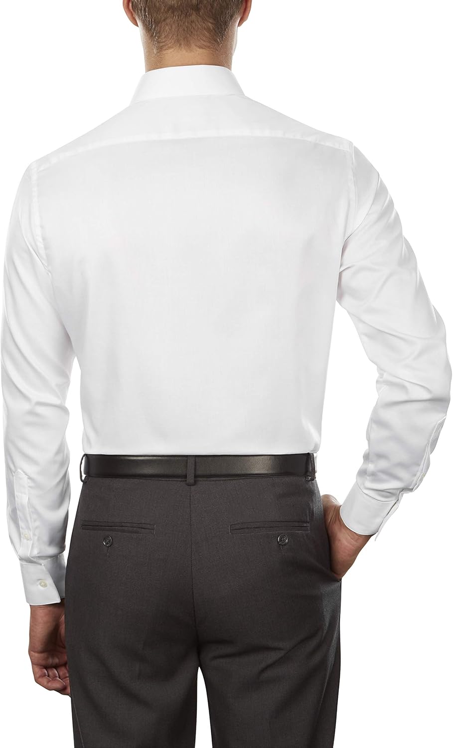 Geoffrey Beene Men's Dress Shirt Fitted Sateen Solid at  Men’s Clothing store