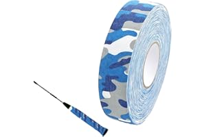 NICENEEDED 1 Inch x 25 Yard Blue Camo Tape, Non-Slip Camouflage Pattern Hockey Tape Self Adhesive Elastic Sports Bandage Wrap