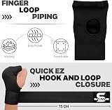 SAWANS Boxing Inner Gloves Hand Wraps with Wrist Straps Black S/M view 4