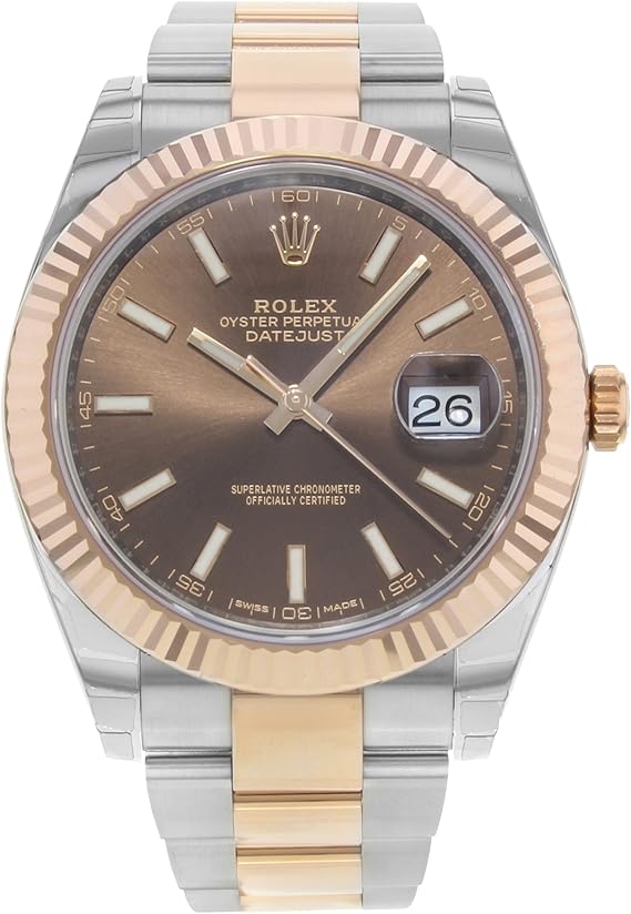 Rolex Datejust Ii 41mm Chocolate Dial Rose Gold and Steel