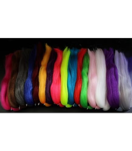 15-Pack 3mm Pearlescent Flat Braided Lace Fly Tying Material - 15 Colors, 4m Each, Emerger, Streamer & Saltwater Flies