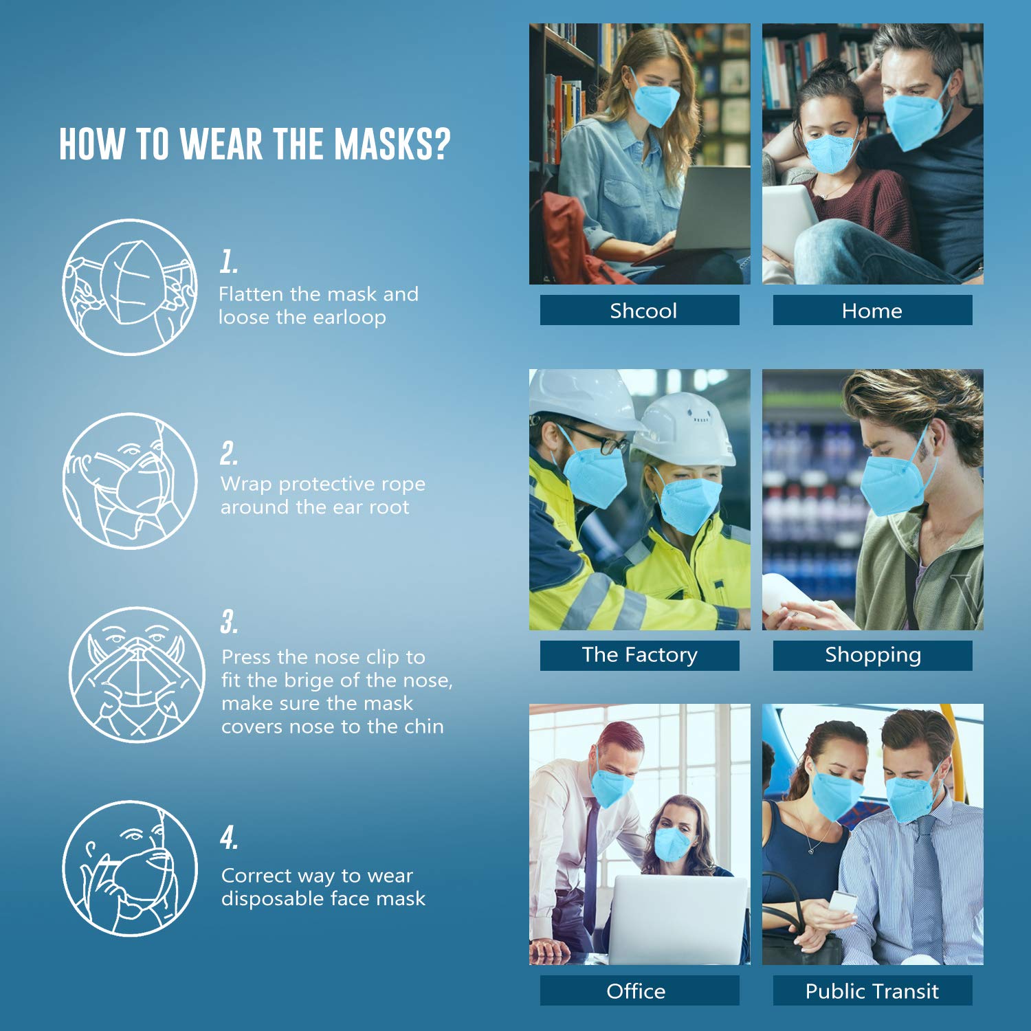 KN95 Face Mask 25 PCs, WWDOLL Multiple Colour 5 Layers KN95 Masks, Filter Efficiency≥95% Protection for Women and Man(Pink, Green, Grey, Red, Purple): Industrial & Scientific