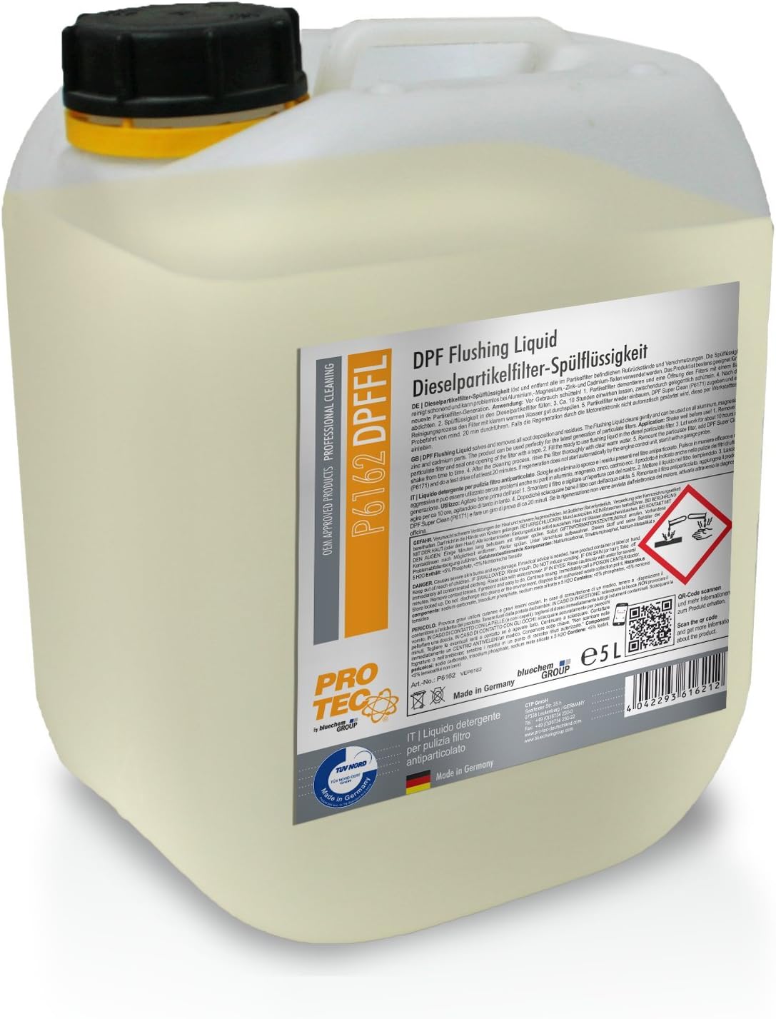 Protec Dpf Flushing Liquid Dieselpartikelfilter Spulflussigkeit Reiniger 5l Amazon De Auto
